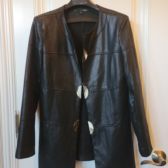 Ness Textured Black Jacket - Picture 1 of 8